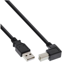 InLine USB 2.0 Kabel, A an B unten abgewinkelt,