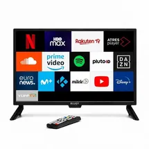 blugy Smart 23.8 led hd, 12V, 1920x1080 Pixel, Reisetauglicher Fernseher ideal für Fahrzeuge, Wohnwagen, LKWs, Boote, integrierter Lautsprecher Disney+