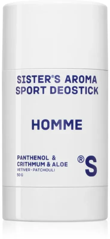 Sister's Aroma Homme Sport Deostick Deo-Stick gegen Schweiß- und Schweißgeruch für Herren 50 g