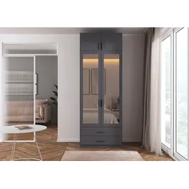 Rauch Wäscheschrank GAMMA 91 x 248 x 54 cm Grau