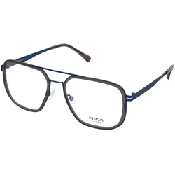 Brille Fusion Men F2480 in Grau Transparent/Dunkelblau