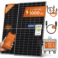 Solarway Balkonkraftwerk 1000.2W Solaranlage Steckerfertig WIFI Komplettset Photovoltaik Anlage 600/800/1000W