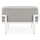 konsimo® Gartenlounge-Hocker 69 x 44 x 54 cm Weiß/Hellgrau