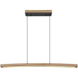 GLOBO Led-Hängeleuchte Graphit, Opal, Schwarz, Dunkelbraun 7x120x100 cm - grau - LBH 7x100x120 cm