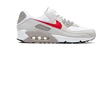 Nike AIR MAX 90 - Weiss/Beige/Rot - 10.5