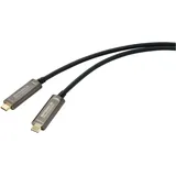 SpeaKa Professional USB-C® Anschlusskabel USB-C® Stecker, USB-C® Stecker 10.00 m Schwarz SP-9505620 TPE-Mantel USB-C®-Displaykabel
