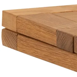 VCM ebuy24 Esstisch als Falttisch in Eichenfurnier geölt.