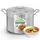 NutriChef 8 Liter Edelstahl-Topf - 18/8 Lebensmittelqualität Schwerer Großer Suppentopf für Eintöpfe, Suppen, Inklusive Deckel, Spülmaschinenfest, Geeignet für Induktion, Keramik & Halogenkochfelder