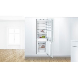 E (A bis G) BOSCH Einbaukühlgefrierkombination "KIS86AFE0" Kühlschränke Gr. Rechtsanschlag, weiß Einbaukühlgefrierkombinationen Kühlgefrierkombinationen