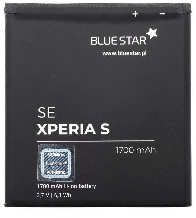 BlueStar Akku Ersatz kompatibel mit Sony Xperia S (LT26I) / Xperia V (LT25I) 1700 mAh Austausch Batterie BA800 Accu Smartphone-Akku