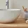 Tikamoon Rundes Waschbecken Micha aus Terrazzo Cream
