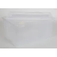 Heidrun 6x TEX Box 28L 57x38x17cm Transparent Deckel Aufbewahrung