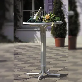 BEST Freizeitmöbel Multiflex Stehtisch Ø 80 x 110 cm weiß klappbar