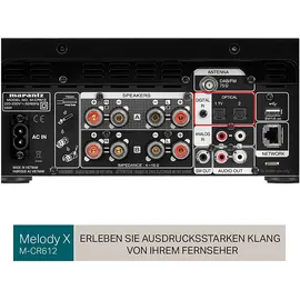Marantz M-CR612 Melody X Netzwerk Receiver BT WLAN AirPlay 2 Heos DAB+ schwarz