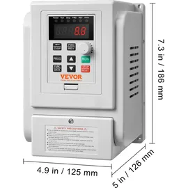 Vevor 2,2kW 10A 3PS Frequenzumrichter VFD AC 220–240V Frequenzregler Drehzahlregler Frequenzwandler Wechselrichtermotor VFD Inverter Variable Frequency Driver inkl. 20cm Steuerkabel
