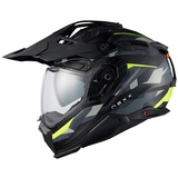 NEXX X.WED3 Trailmania Motocross Helm, grau-gelb, Größe S