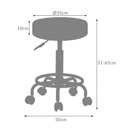 CASARIA Drehhocker Kunstleder Grau