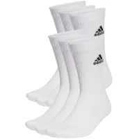 adidas Cushioned Sportswear Crew Socken 6er Pack White / Black 37-39