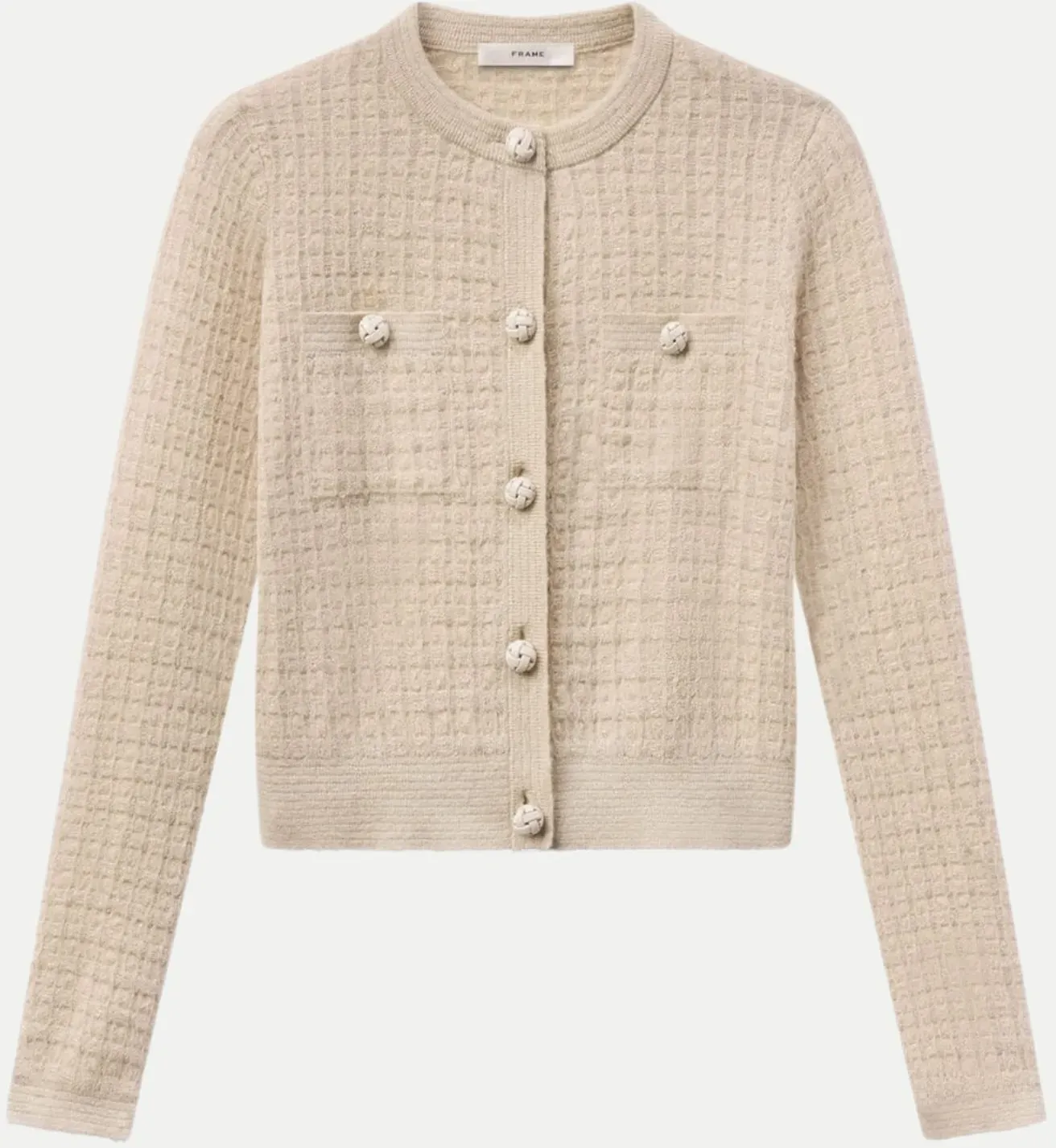 Strickjacke Preppy Beige S