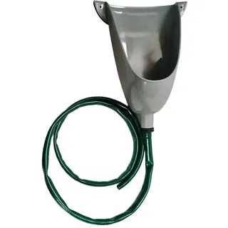 Varile Kunststoff Urinal glänzend mit 2 m Ablaufschlauch, Pissuar Wasserlos, WC Kabinen, Urinalbecken
