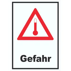 Schild Gefahrgutklasse Hot Gefahr Heiß hochkant A3 (297x420mm)