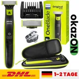 NEU Philips OneBlade QP2721/20 Rasierer Set Grün 5in1 Trimmer Nass Trocken Akku
