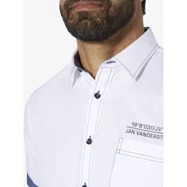 Jan Vanderstorm Kurzarmhemd kariert Dunkelblau/Weiß 3XL