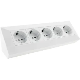 ChiliTec Schuko-Steckdose 5-fach Weiß