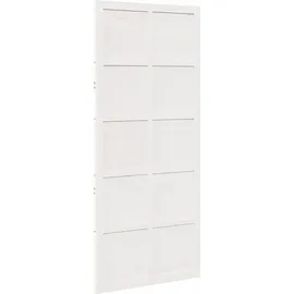 vidaXL Scheunentür rechts 80 x 210 cm weiß