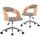 vidaXL Esszimmerstuhl Drehbar Taupe Stoff 2er Set