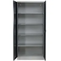 Proregal Stahlschrank, Anthrazit, Metall, Rechteckig, 92x195x50 cm, Arbeitszimmer, Aktenschränke