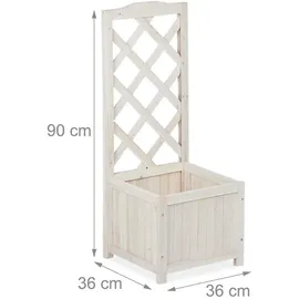 Relaxdays Rankkasten 90 x 36 x 36 cm Weiß