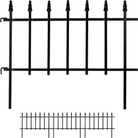Relaxdays Beetzaun Metall, HxB: 45,5 x 226 cm, Garten