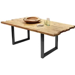 Esstisch 240x100 Teak Metall Holztisch Esstisch Speisetisch Küchentisch Küche