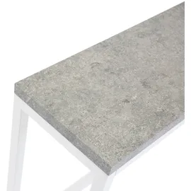 venture home Rise Konsolentisch 30x110 cm Beton dekor, weiß.