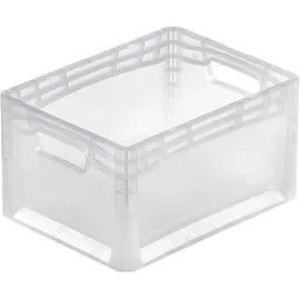 Proregal SuperSparSet 8x Transparenter Eurobehälter LightLine mit offenem Griff | HxBxT 22x30x40cm | 24 Liter | Eurobox, Transportbox, Transportbehälter, ...