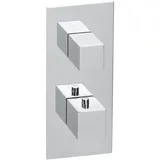 Herzbach Logic XL Fertigmontageset 11.521000.2.01 Universal-Thermostat-Modul, eckige Armaturenblende, chrom