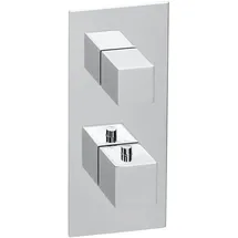 Herzbach Logic XL Fertigmontageset 11.521000.2.01 Universal-Thermostat-Modul, eckige Armaturenblende, chrom