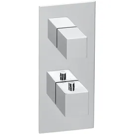 Herzbach Logic XL Fertigmontageset 11.521000.2.01 Universal-Thermostat-Modul, eckige Armaturenblende, chrom