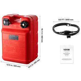 Vevor Marine-Kraftstofftank 24 L Kunststoff rot