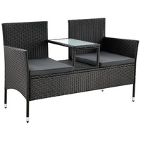 Juskys Monaco 133 x 63 x 84 cm schwarz inkl. Tisch