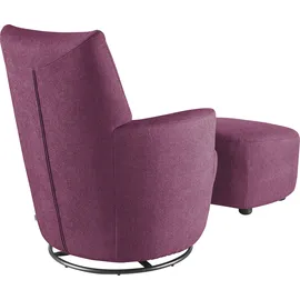 Set One by Musterring Relaxsessel »SO 1450« Set, mit Dreh- und Wippfunktion, inklusive Hocker lila