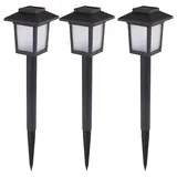 GLOBO Solarleuchte Kunststoff 37,0 cm 3Stk. schwarz