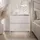 lookway Nachtschrank Aurora II 50 x 54 x 37 cm Silber/Weiß