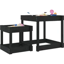 vidaXL Sand-Spieltische 2 Stk. Schwarz