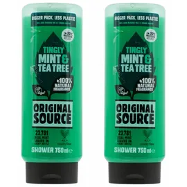 Original Source Duschgel XXL Mint & Tea Tree, 2 x 750ml