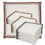 Betz 12 Stück Taschentücher Herrentaschentücher Stofftaschentücher Damen- Männertaschentücher 100% Baumwolle Größe 40x40 cm - - Leo 5 Dessin 3 - 40 x 40 cm