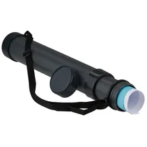 Relaxdays Posterrolle ausziehbar mit Gurt Schwarz