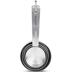 Messlöffel ZYLISS "Messbecher Set", silber (silberfarben), Volumen 0,515 l, Edelstahl, Messbecher