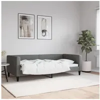 LuxusKollektion Schlafsofa Schlafsofa Tagesbett 2 Sitzer 90 x 190 ohne Matratze Dunkelgrau grau